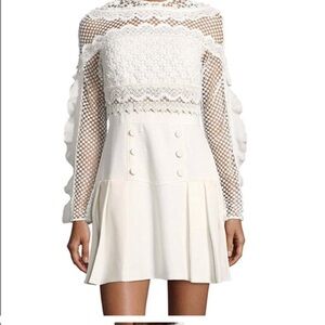 Worn once purchased at Saks white self portrait dress